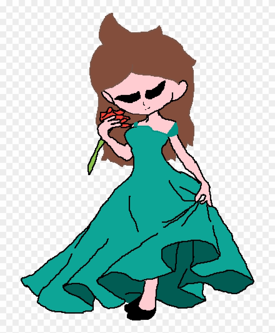 Me In A Dress - Illustration Clipart