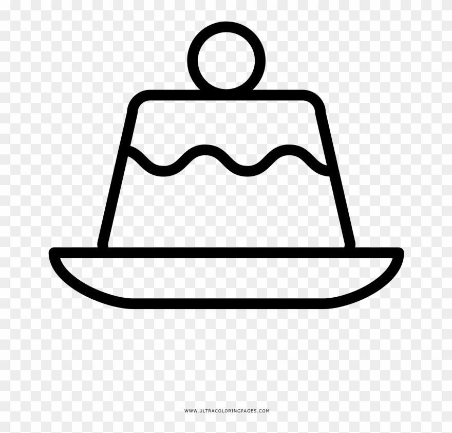 Pudding Coloring Page Clipart