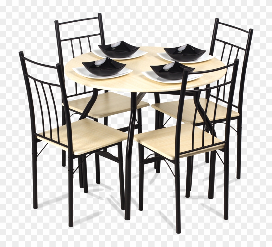 Dining Set Table - Juego De Mesas Y Sillas Png Clipart