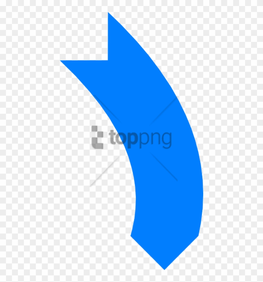 Free Png Blue Curved Arrow Vector Png Image With Transparent - Blue Curved Arrow Icon Clipart