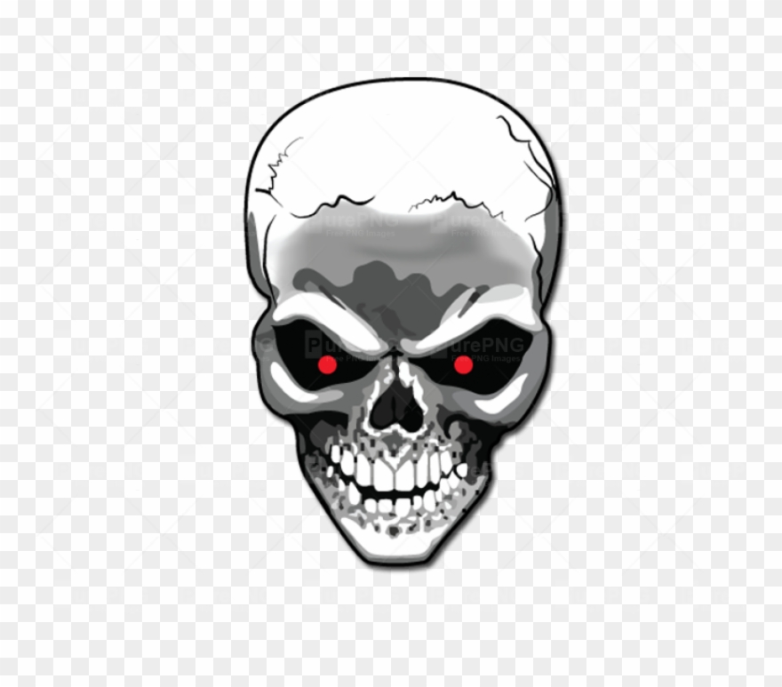 Terminator Clipart Black And White - Skull Logo Transparent Background - Png Download