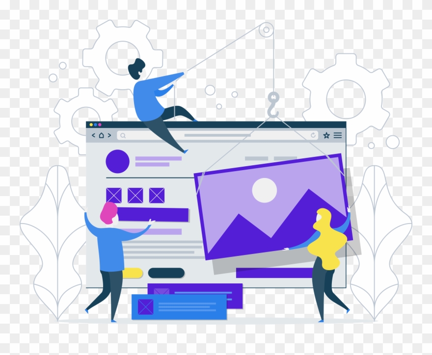 Flat Build Illustration Website Clipart