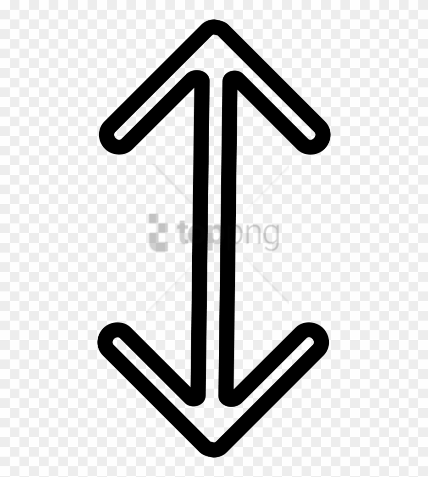 Free Png Download White Vertical Arrow Png Images Background - Vertical Is Up And Down Clipart
