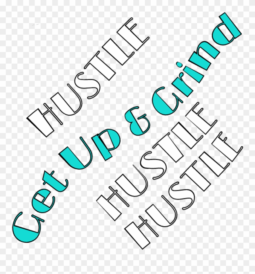 Hustle Sticker - Calligraphy Clipart