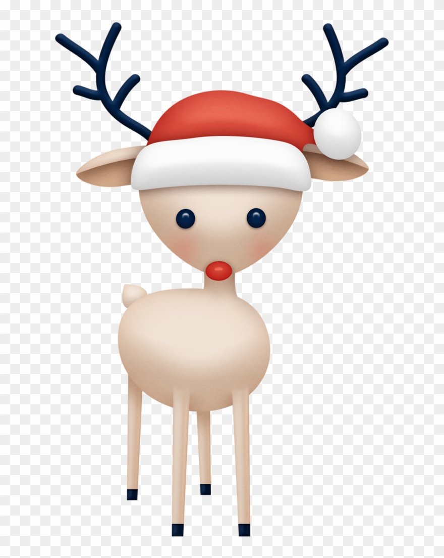 ○‿✿⁀reindeer‿✿⁀○ Christmas Clipart, Reindeer, Santa, - Олень Мульт Арт - Png Download
