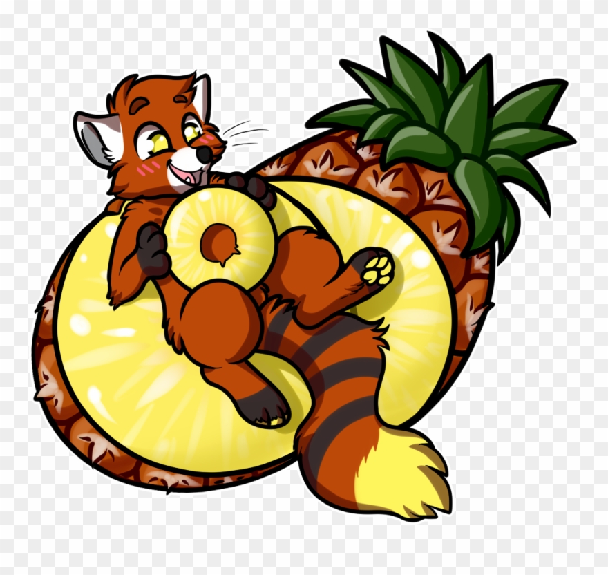 Pineapple Panda - Cartoon Clipart