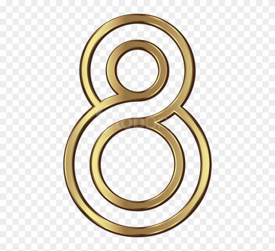 Download Number Eight Golden Clipart Png Photo - Eight Transparent