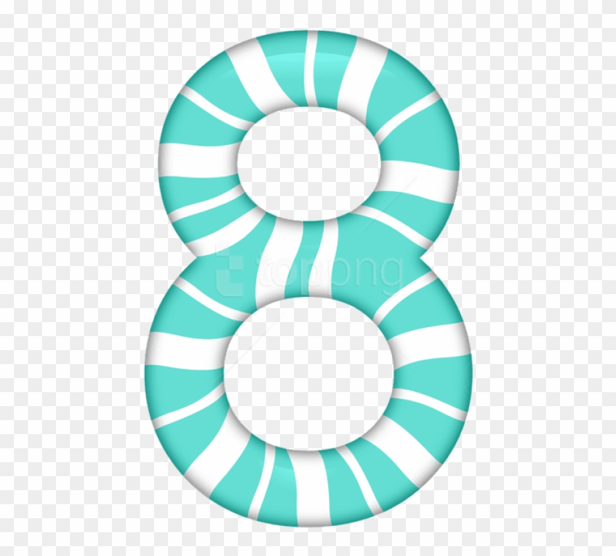 Free Png Download Number Eight Candy Style Clipart - Clipart For Candy Numbers Transparent Png