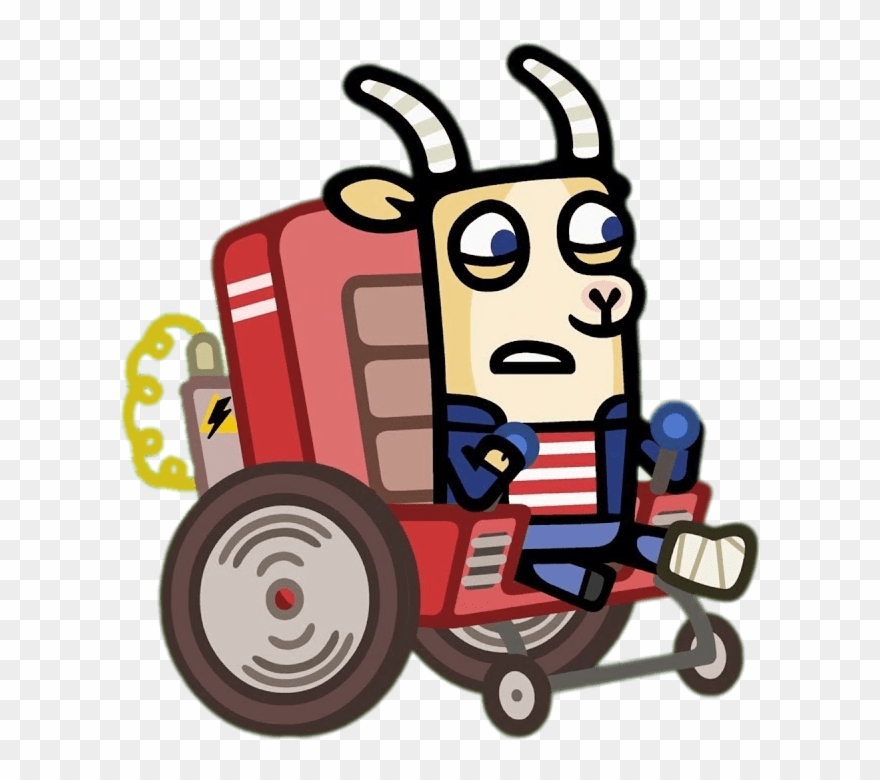 Boj Character Gavin Bleat In A Wheelchair Clipart