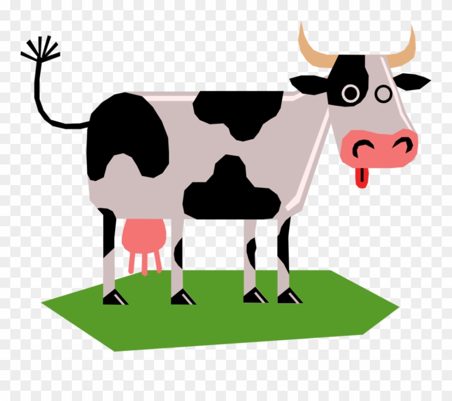 Vector Illustration Of Farm Agriculture Livestock Animal - Cow Clipart