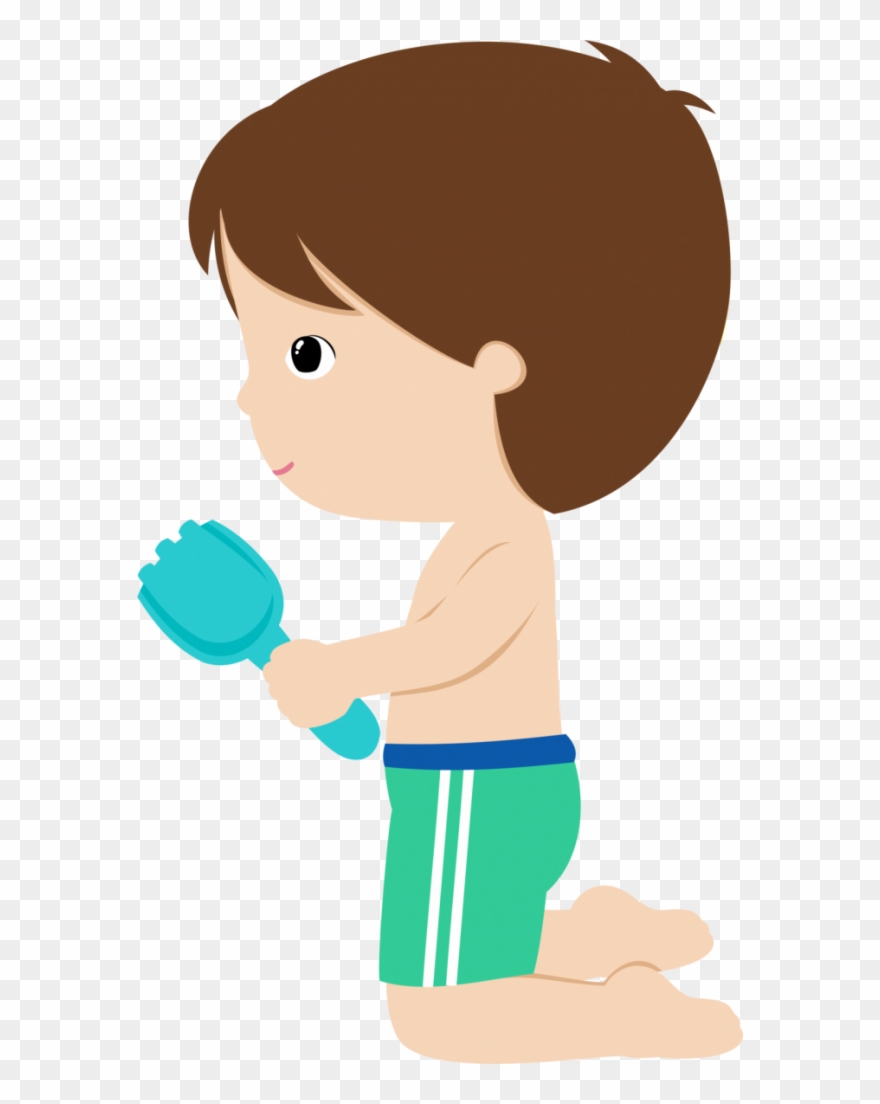 Menino Cute Png - Desenho Menino Praia Clipart