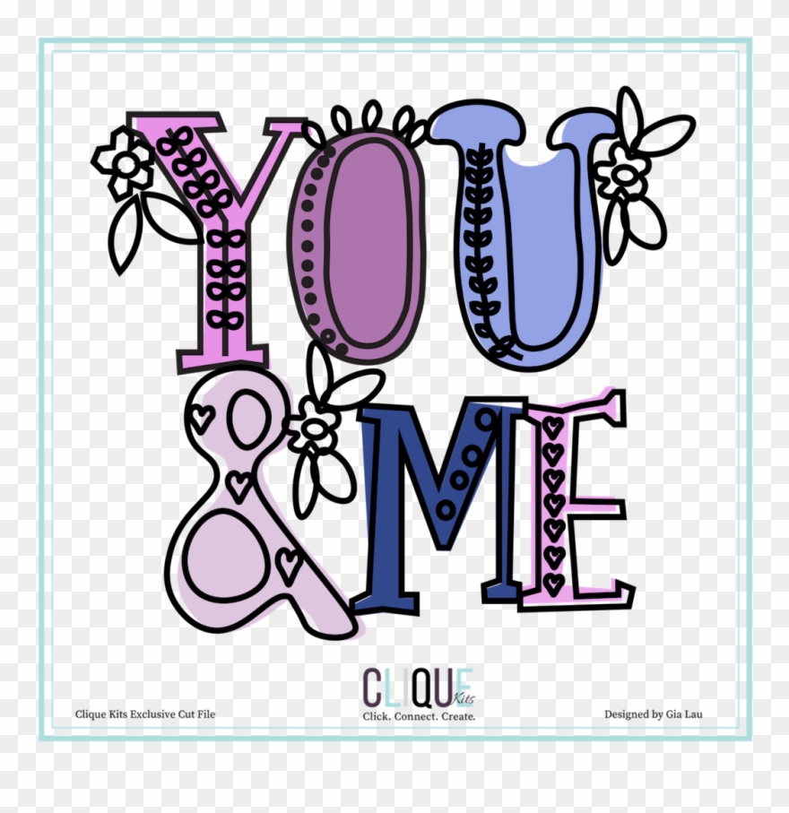 You & Me Digital Cut File By Gia Clipart