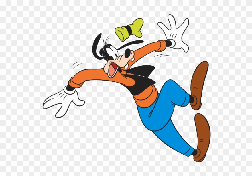 Goofy Slip - Clumsy Cartoon Characters Clipart