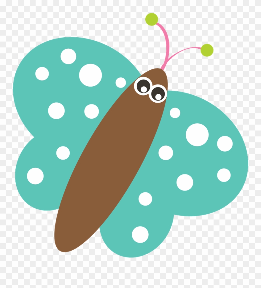 Butterflies Clipart Polka Dot - Illustration - Png Download