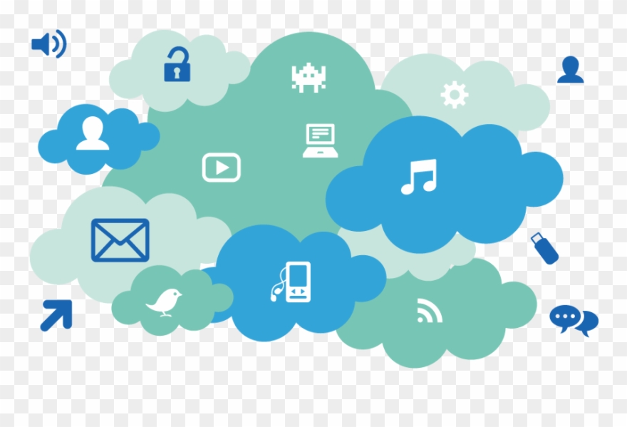 Web Hosting Service Cloud Computing Email Domain Name - Cloud Based Hosting Website Clipart
