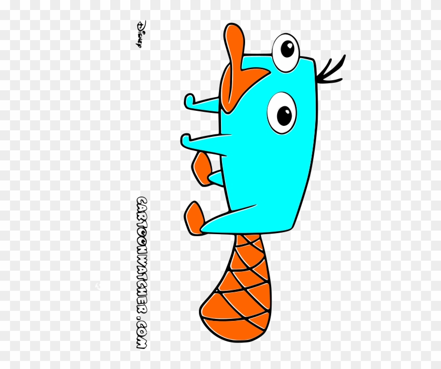 Phineas And Ferb Perry Coloring1 - Draw Perry The Platypus Clipart