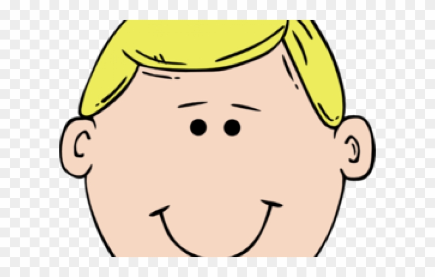 Boy Face Black And White Clipart - Png Download