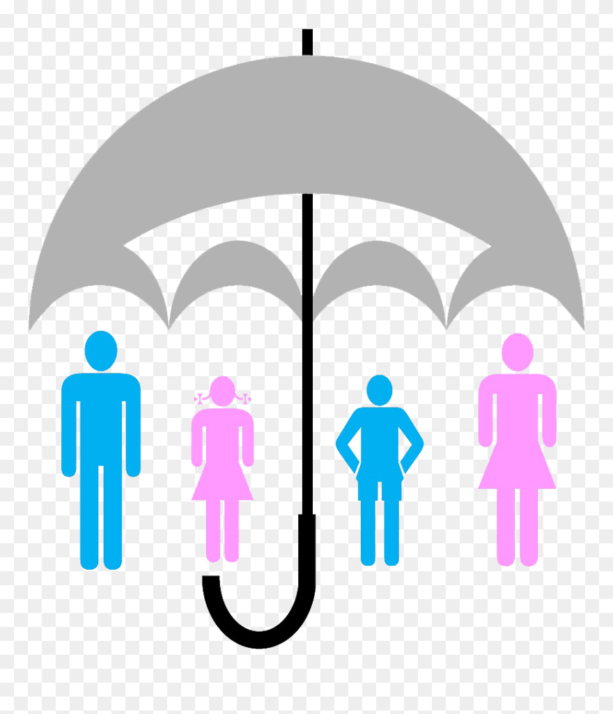 Umbrella-family - Life Insurance Clip Art - Png Download