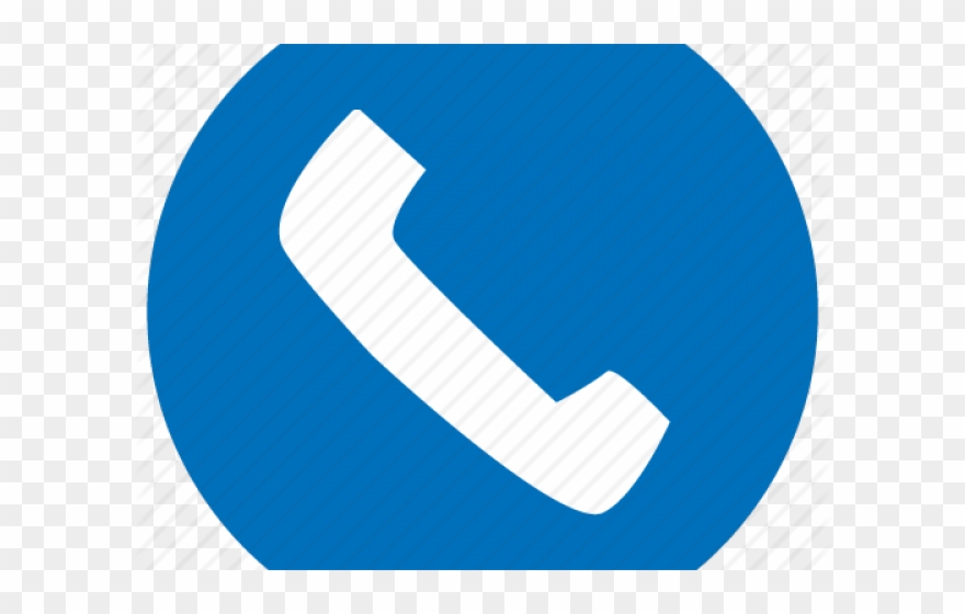 Phone Icons Blue - Circle Clipart