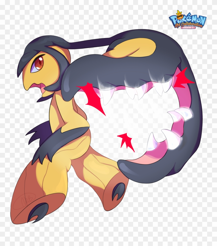 Mawile Using Crunch By Nabhalim - Cartoon Clipart