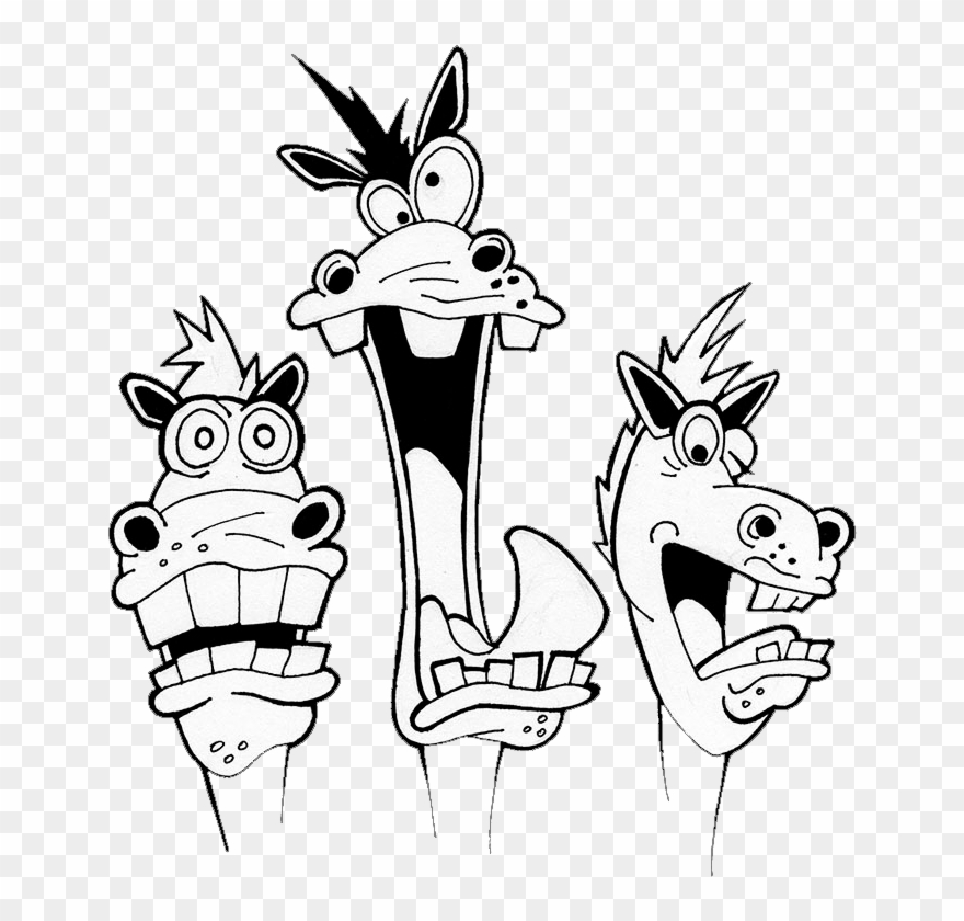 Crazy-horses - Cartoon Clipart