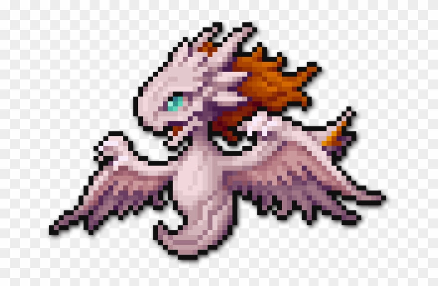 8-bit Holy Dragon Stafficon - Illustration Clipart