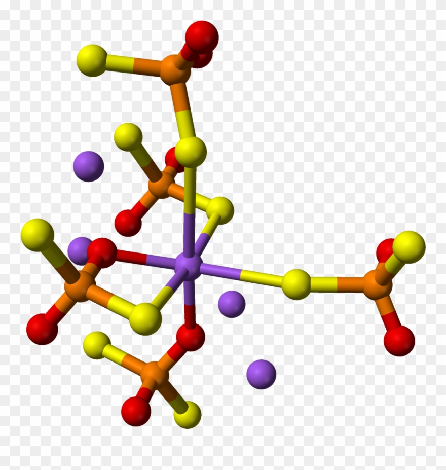 Sodium Dithiophosphate Xtal Na Coordination 3d Clipart