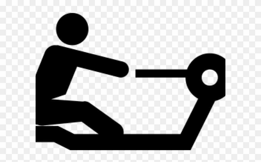 Rowing Clipart Black And White - Rowing Machine Icon Png Transparent Png