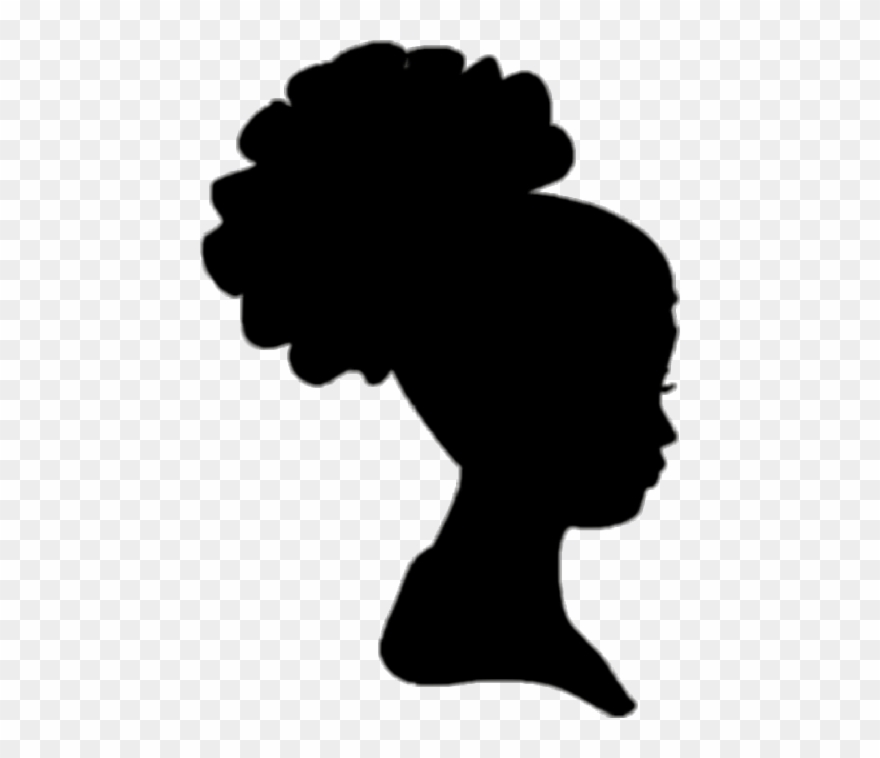 African American Girl Silhouette Clipart