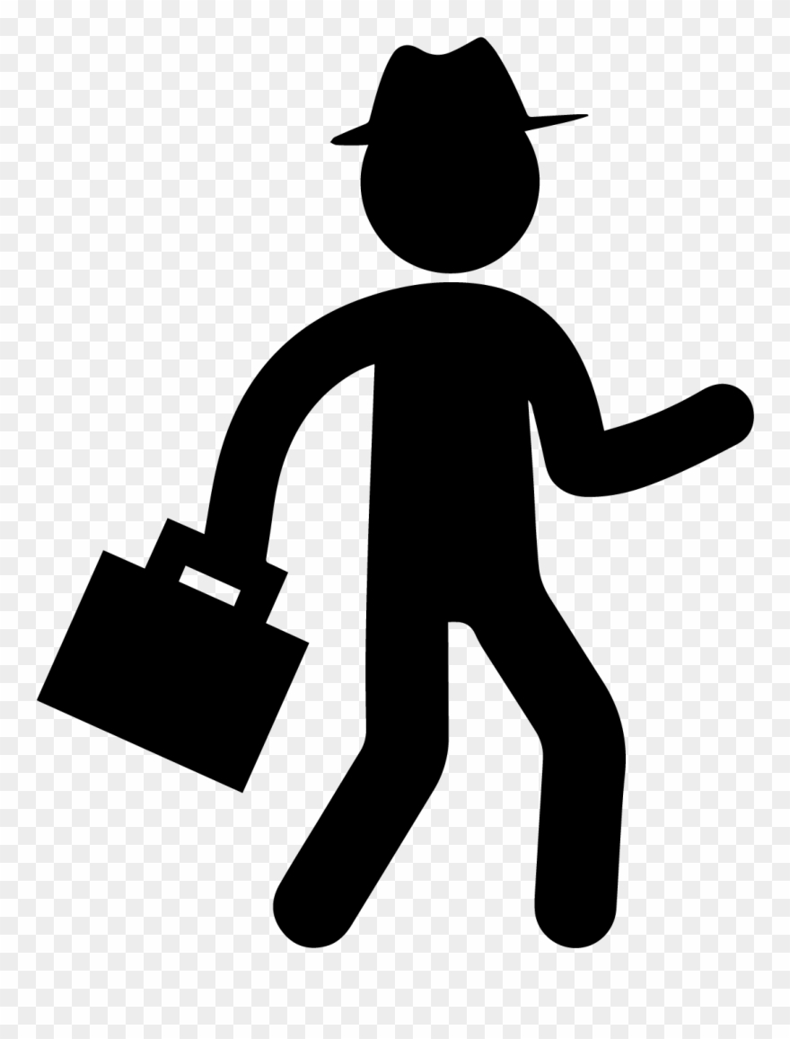 Man-original - Man With Suitcase Clipart - Png Download