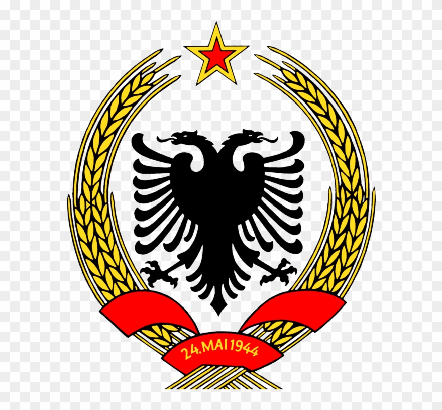 Coat Of Arms Of The People's Republic Of Albania - Albanian Flag Free Vector Clipart