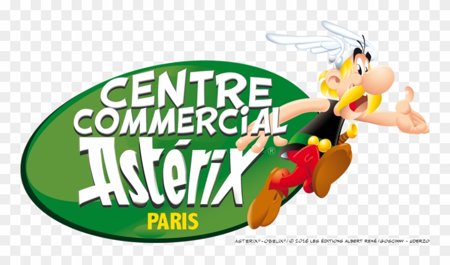 Logo "centre Commercial Astérix Paris" - Parc Asterix Clipart