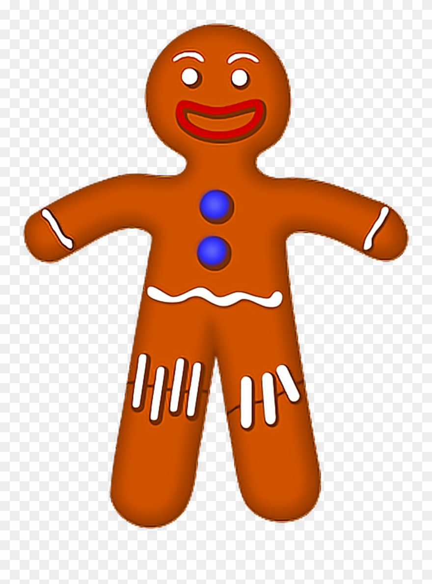 Sticker Sticker - Clip Art Gingerbread Man - Png Download