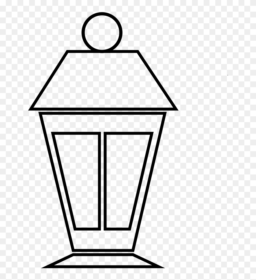 Ramadan Lantern Rubber Stamp - Ramadan Lantern Coloring Page Clipart