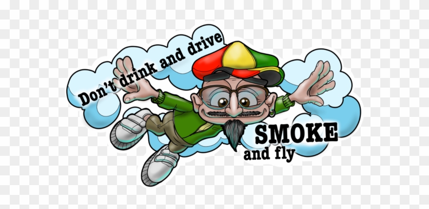 Smoking Clipart Grandpa - Don T Drink And Drive Smoke And Fly - Png Download