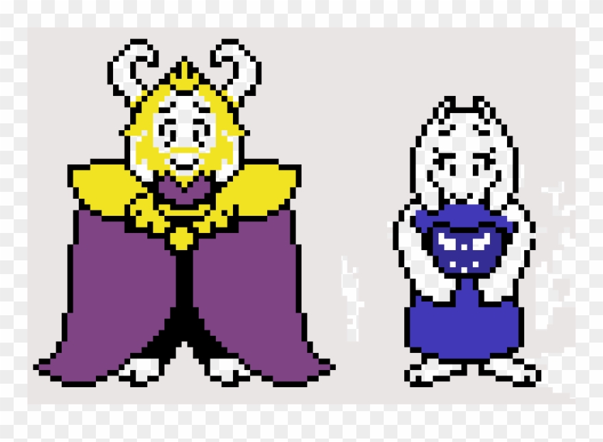 Toriel And Asgore Undertale - Undertale Pixel Art Asgore Clipart