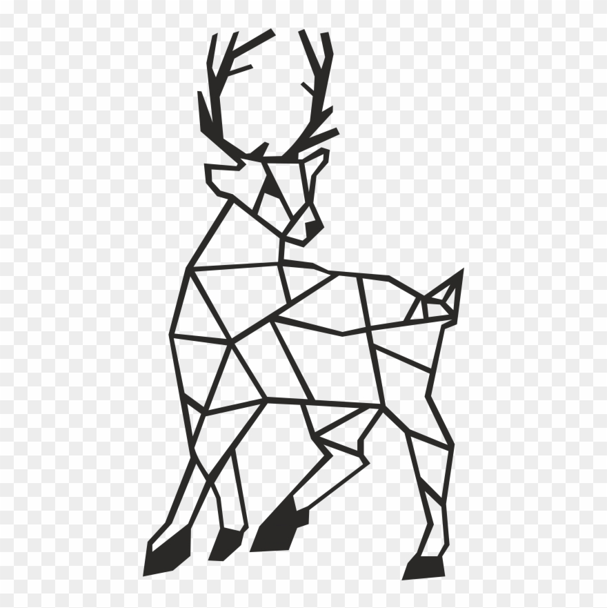 Reindeer Metal Wall Art Decor - Deer Clipart