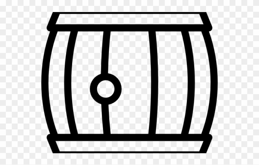 Barrel Clipart Black And White - Circle - Png Download