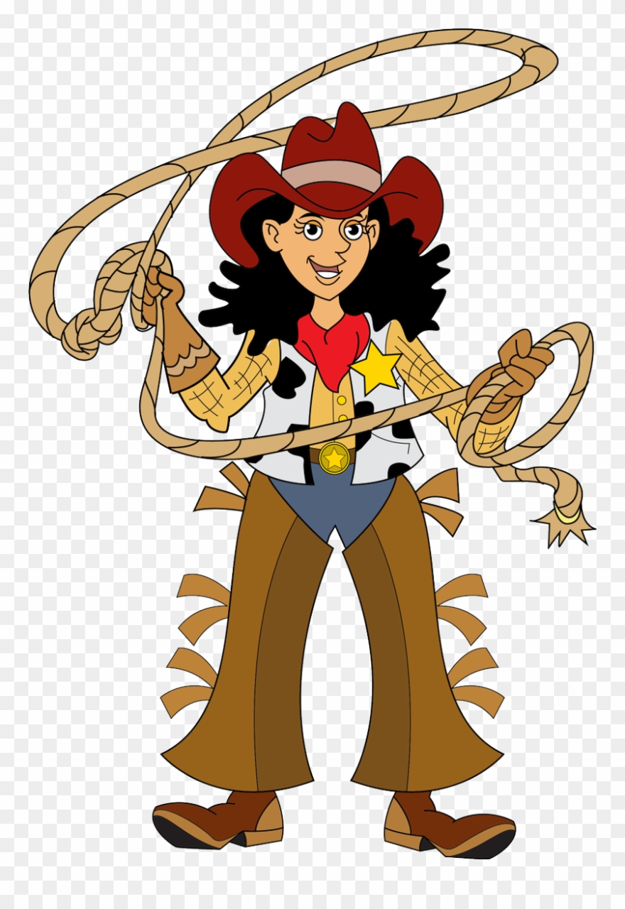 Happy "i Love Cowboys And Cowgirls Day" From A Cowgirl, - Cartoon Clipart