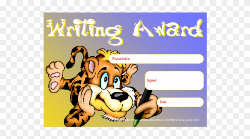 Award Certs Writing - Cartoon Clipart