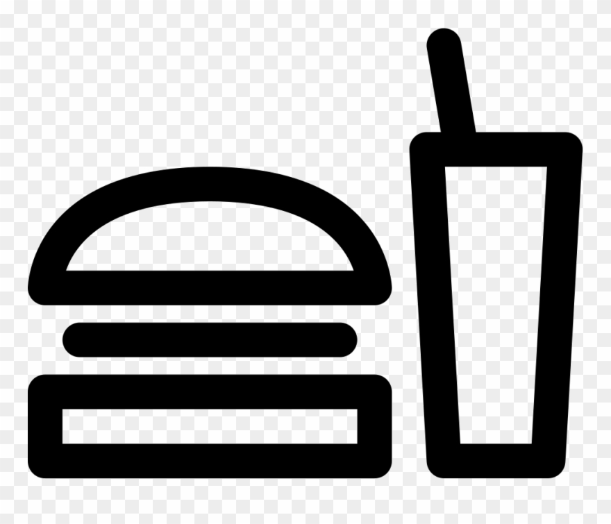 Fast Food Svg Png Icon Free Download - Fast Food Icon Black White Clipart