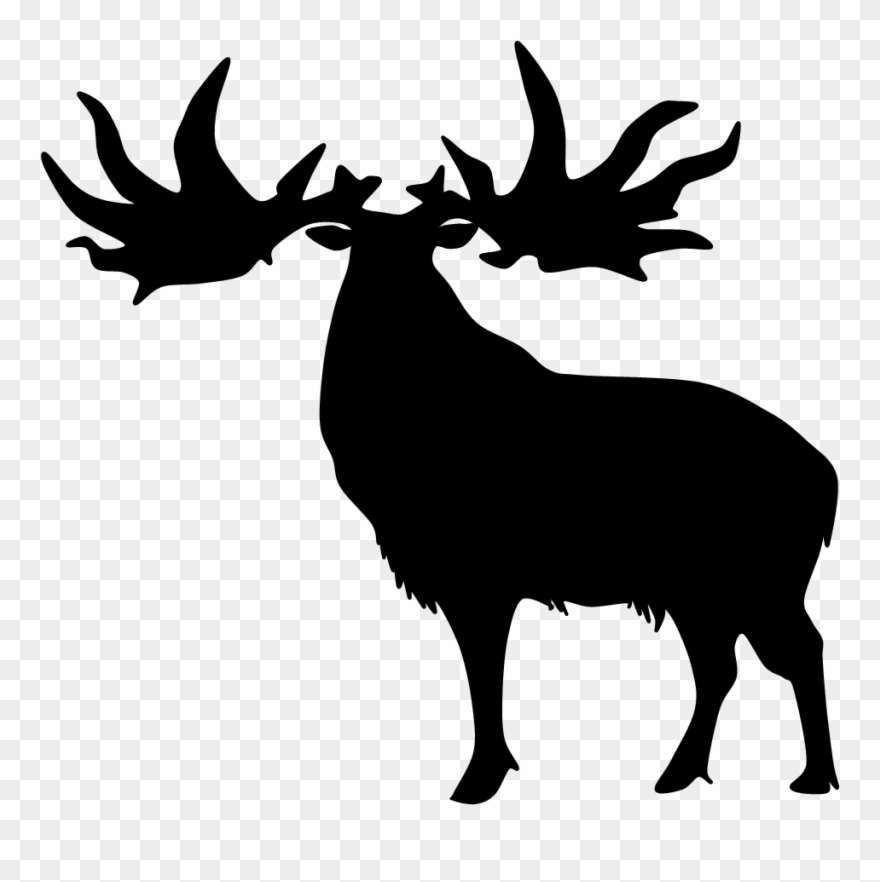 Reindeer Head Silhouette Png - Deer Clipart