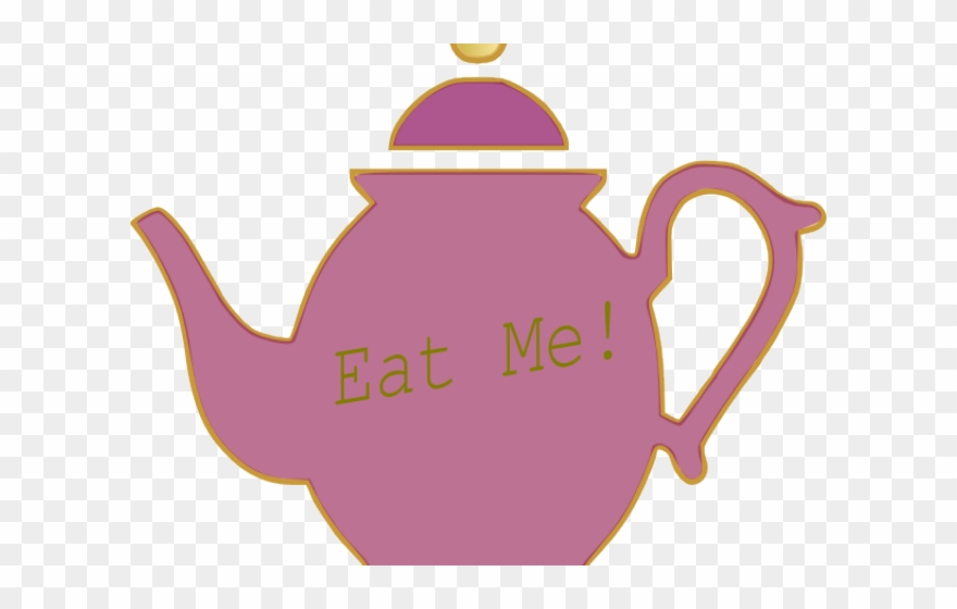 Top Hat Clipart Alice In Wonderland - Pink Teapot Template Clipart - Png Download