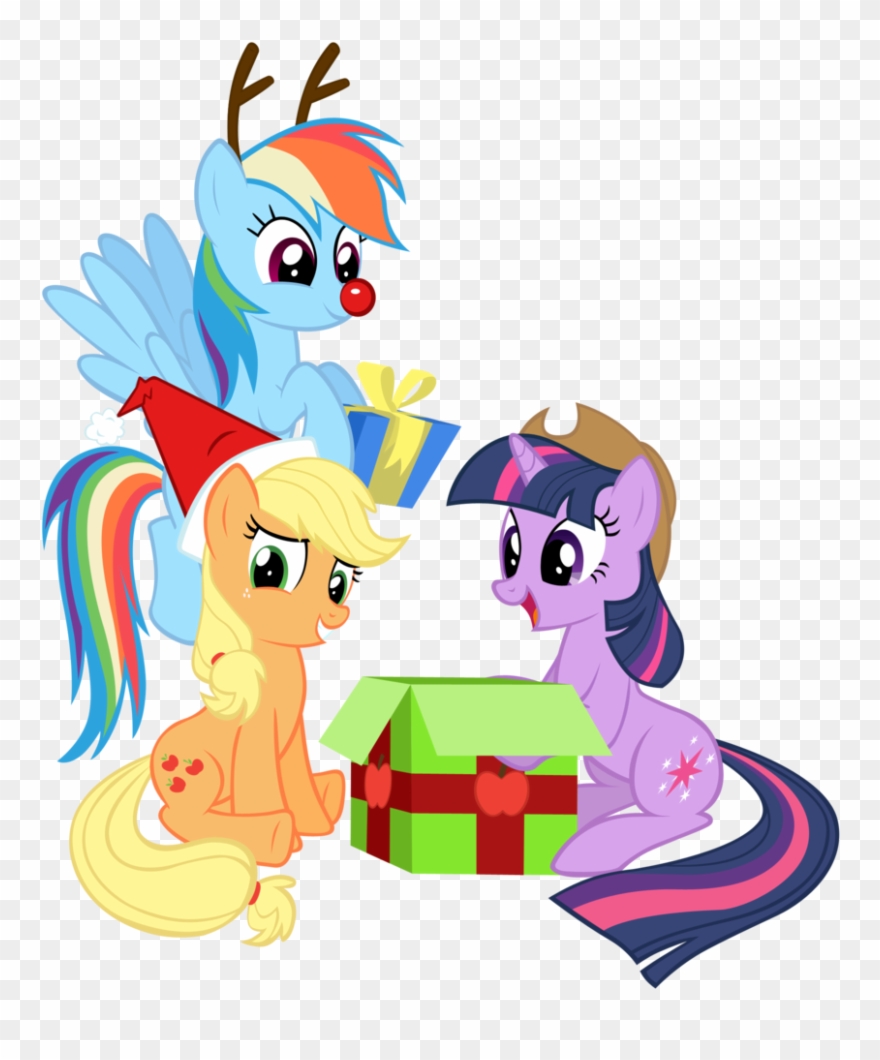 Accessory Swap, Applejack, Artist - My Little Pony Christmas Png Clipart