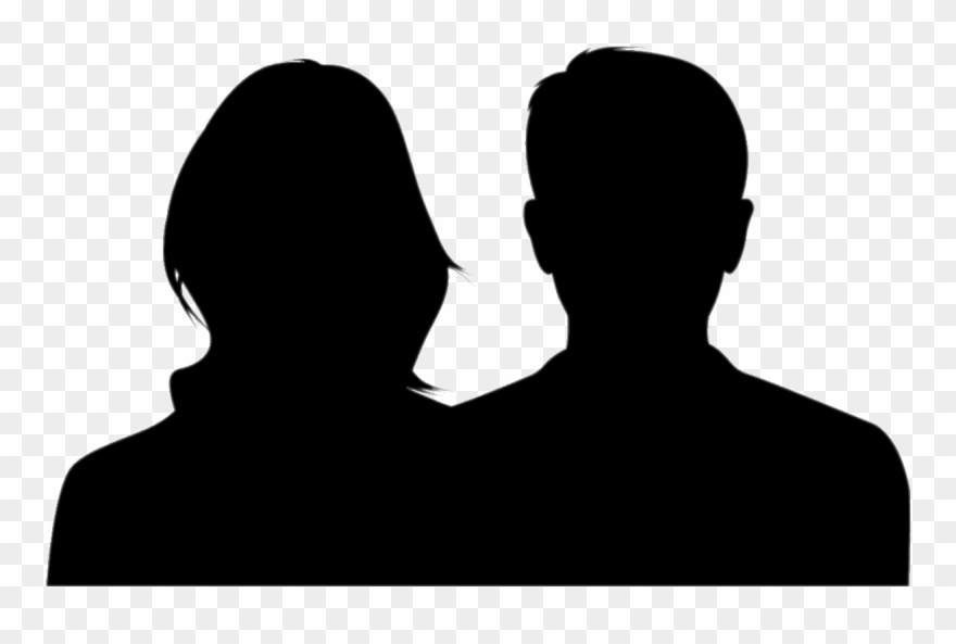 Couple - Silhouette Of Male And Female Clipart