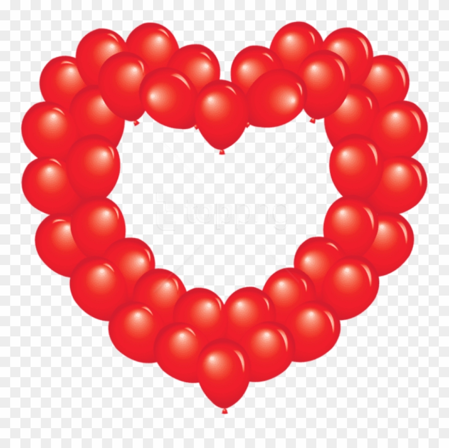 Free Png Download Transparent Red Heart Balloon Png - Png Red Heart Balloon Clipart