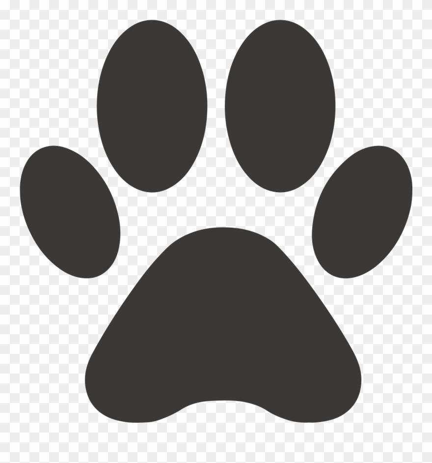 Paws - Dog Paw Dark Blue Clipart