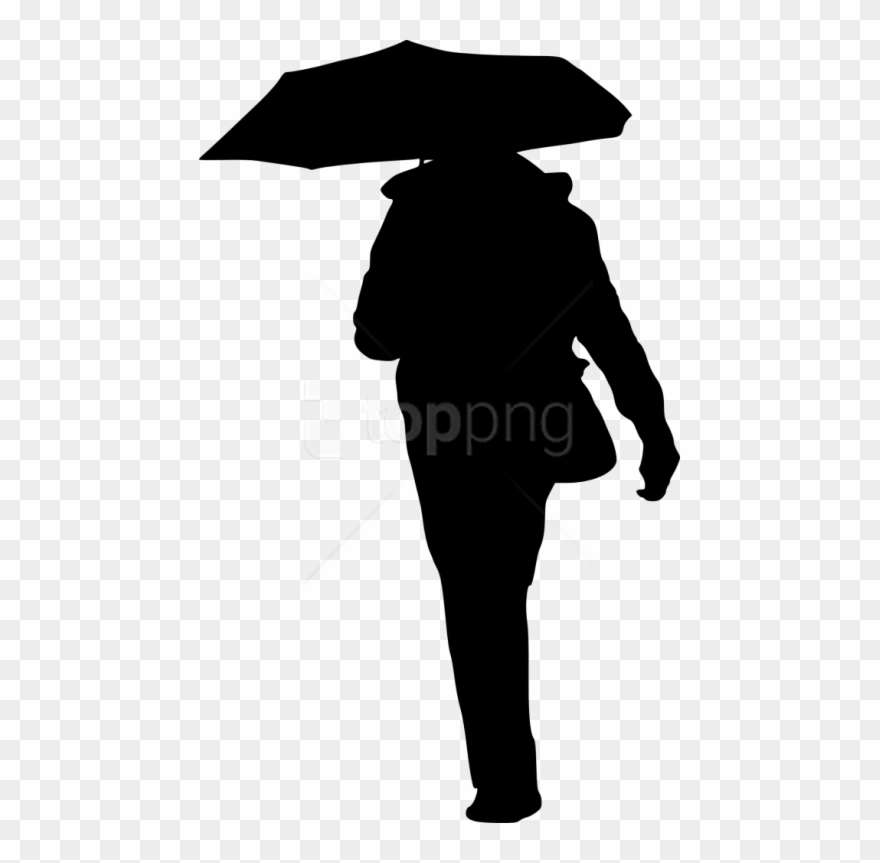 Free Png Woman Umbrella Silhouette Png Images Transparent - Soldier Clipart Saluting