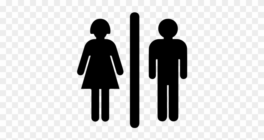 Man And Woman Sign Vector Png Files - Girl Bathroom Sign Clipart