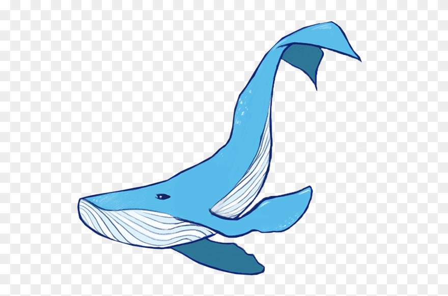 Ifaw Illustrated Messaging Sticker - Blue Whale Clipart